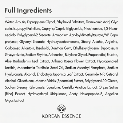 Korean Essence Arbutin 7% + Tranexamic Acid 4% Cream